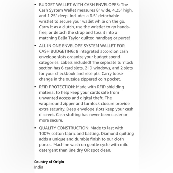 BELLA TAYLOR NWT CASHSYSTEM wristlet wallet - Picture 9 of 9